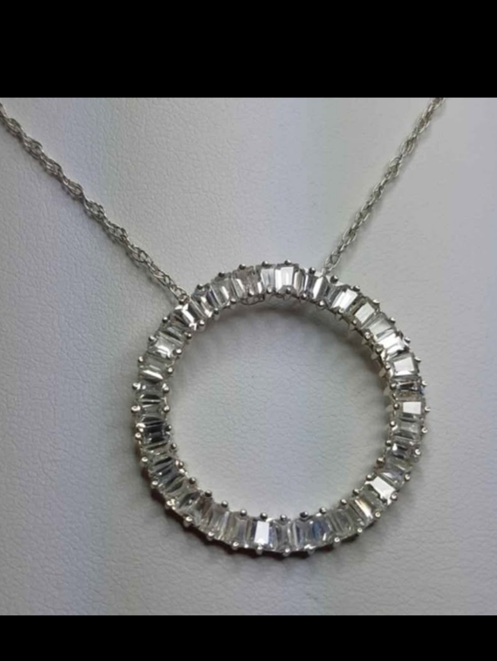 Minimalist CZ Diamond Eternity Necklace
